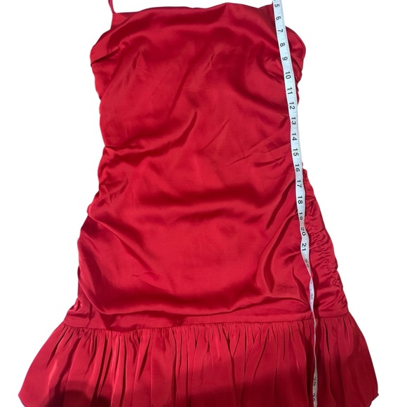 Cotton Candy Red Satin Mini Dress - Picture 3 of 6